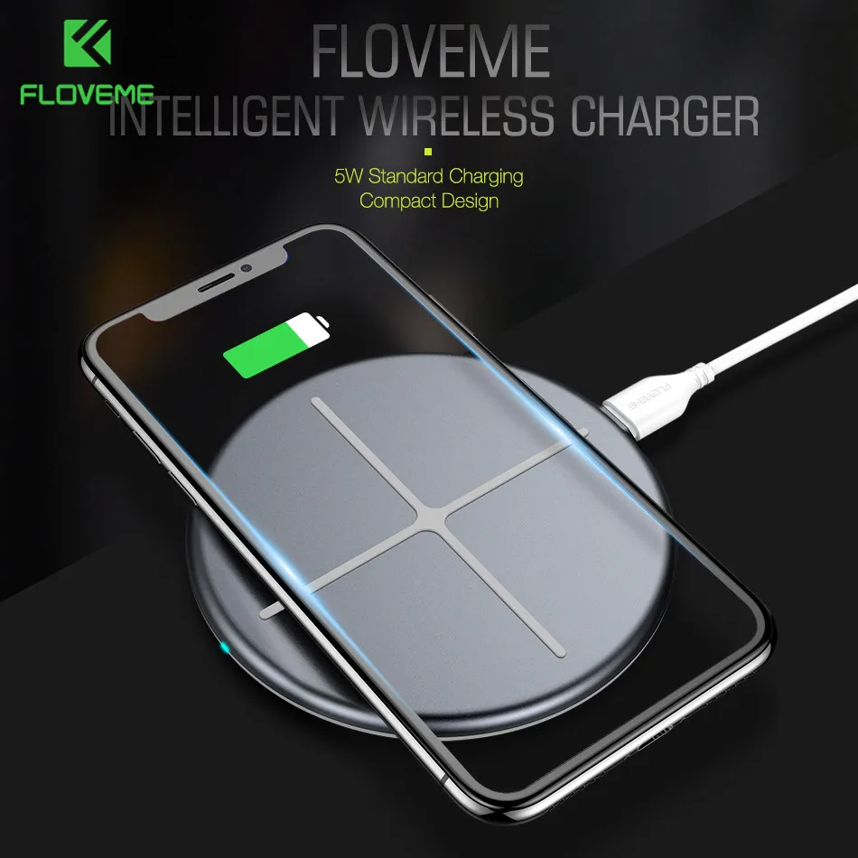  FLOVEME Qi Wireless Charger Fast Charging For Samsung Note10 S10 S8 S9 Wireless Charger Pad For iPh