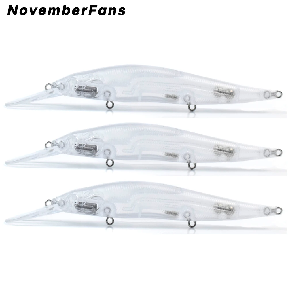 NovemberFans 10 шт./лот неокрашенный гольян 13 5 см г плавающие рыболовные приманки