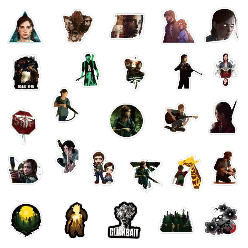 10/50pcs/pack Cool Toy Anime The Last Of Us Game Stickers Bicycle  Skateboard Guitar Car Laptop Sticker Waterproof Kid Stickers|Stickers| -  AliExpress