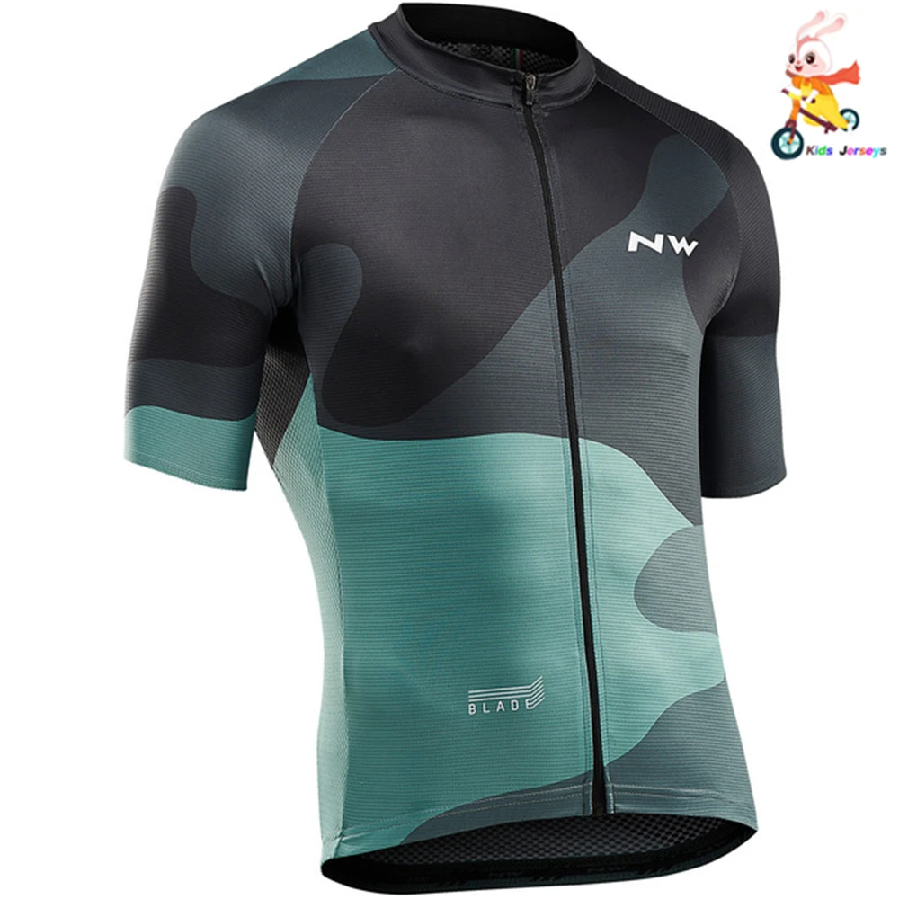 Детский комплект для велоспорта Pro Team Northwave Cycle Jersey Mtb с коротким рукавом, Майки для велоспорта, одежда для девочек и мальчиков, велосипедная одежда - Цвет: only jerseys