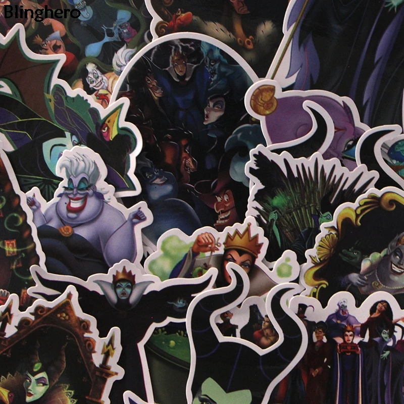 

Blinghero Maleficent Stickers 16Pcs/set Fantasy Stickers Scrapbooking Stickers Laptop Car Skateboard Stickers Cool Decals BH0096