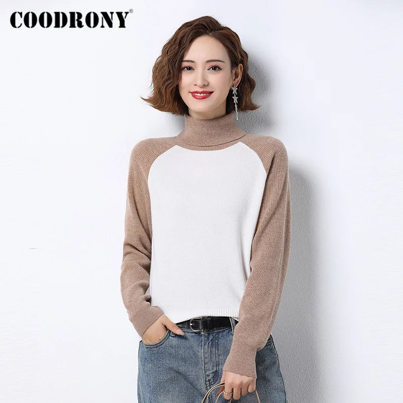 

COODRONY Brand 2020 New Winter Elegant Style Slim Pullover Women Sweaters Knitted High Quality 100% Wool Female Jumpers W1145