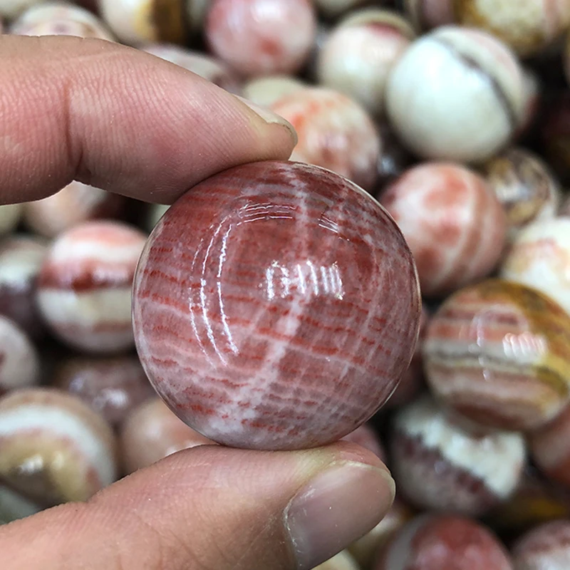 Rhodochrosite хрустальный шар из кварца натуральный маленький размер оптовая продажа 1