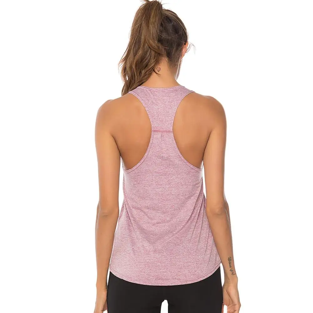 Женская Спортивная футболка для йоги, майка для спортзала, Женская майка без рукавов для фитнеса, Спортивная футболка, топы для тренировок, женская спортивная одежда - Цвет: Red