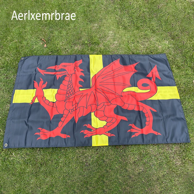 

aerxemrbrae flag150x90cm Saint David's Day 90x150cm Wales Flag Welsh red United Kingdom union flag