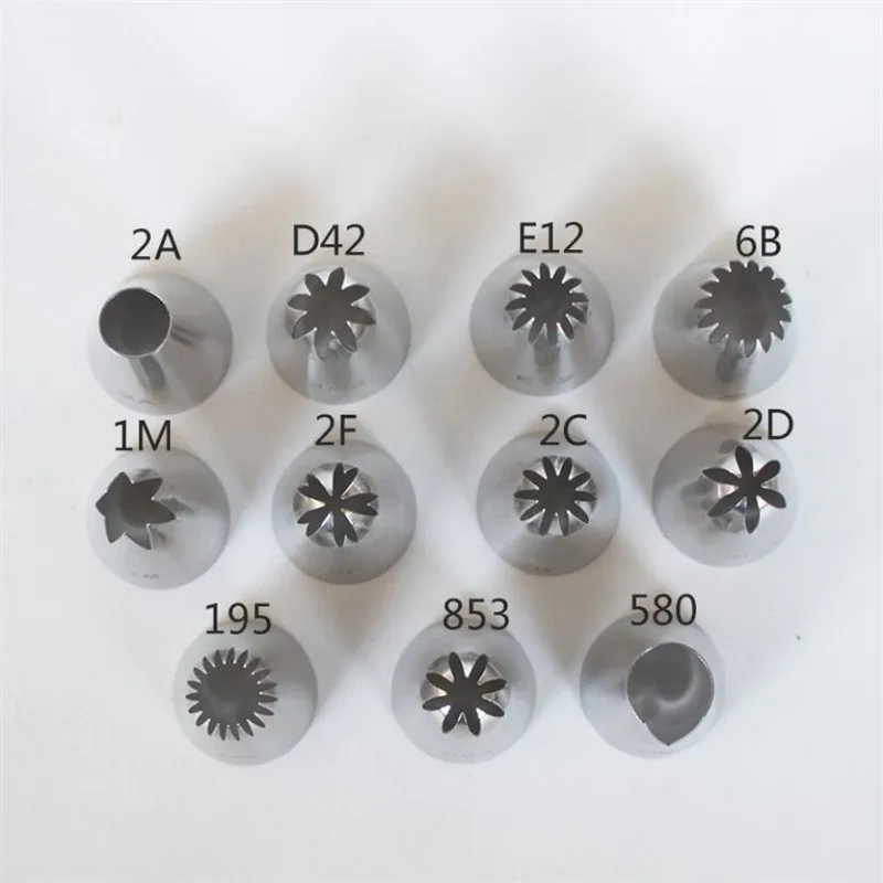 Set Di 3 Punte Per Glassare Torte In Acciaio Inox: Beccucci Per Decorazione Crema E Panna (1M, 2D, 2F), Per Rose E Fiori, Ideali Per Principianti E Professionisti - 6