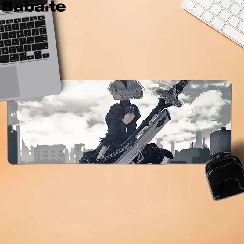 Lock Edge 40X90cm Babaite забавные NieR Automata индивидуальные коврики для мыши компьютерный Аниме Коврик для мыши и ноутбука резиновый ПК компьютерный игровой коврик для мыши - Цвет: Lock Edge 40X90cm