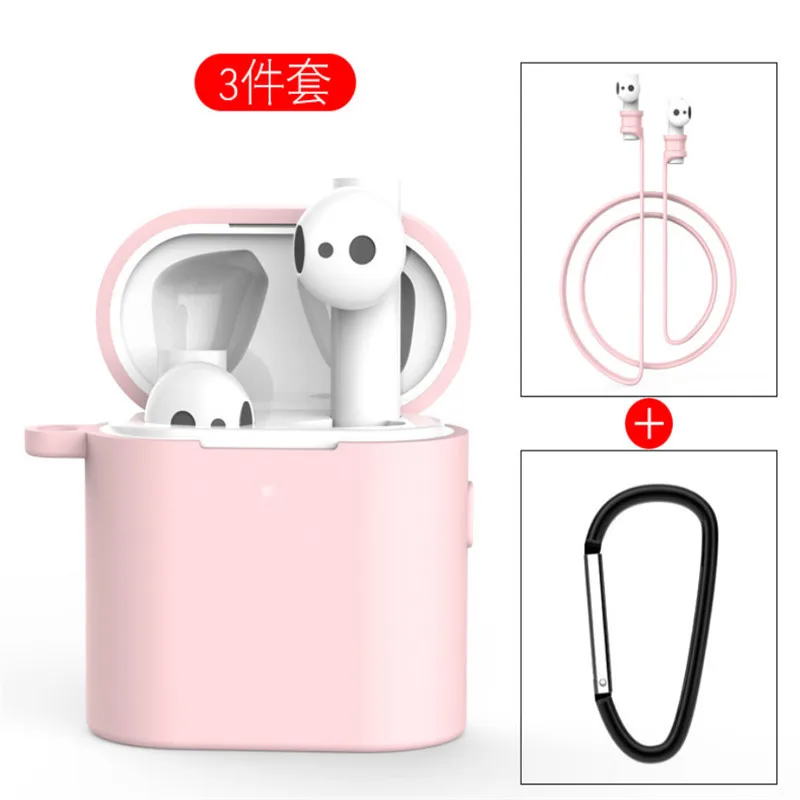 Силиконовый чехол 3 в 1 для Xiaomi Airdots 2 2s беспроводная bluetooth гарнитура защитный Air