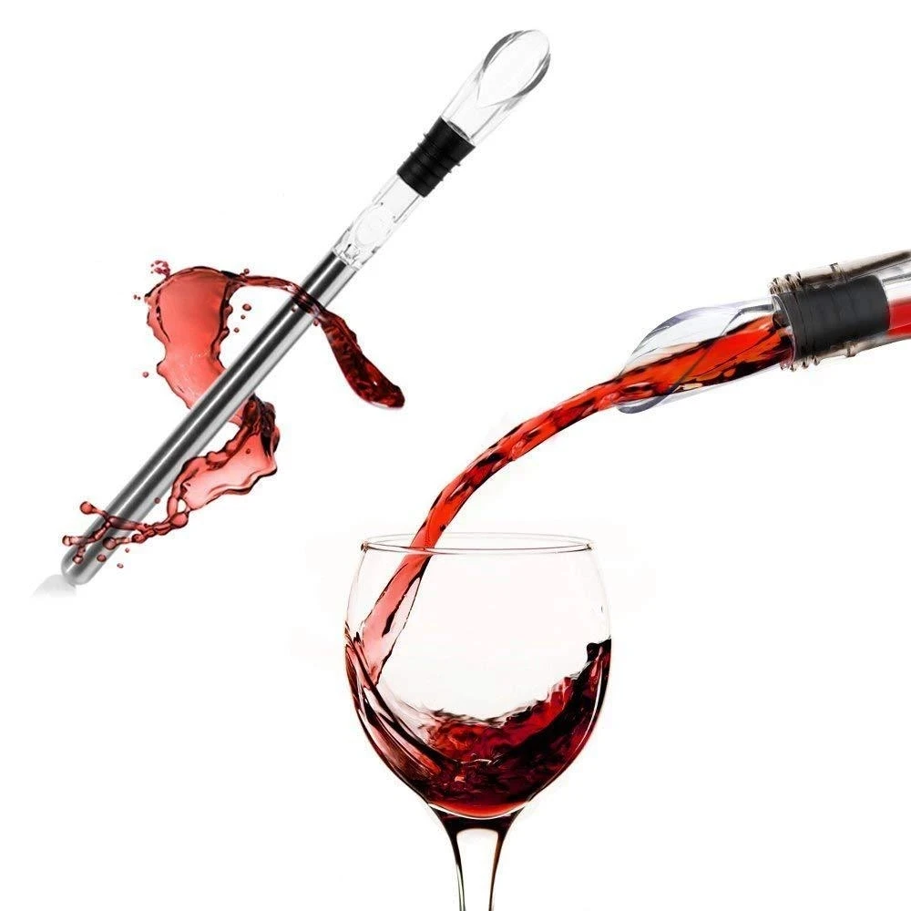 Stainless Steel Wine Cooling Rod Wine Pourer With Chill Rod Cooler Favor