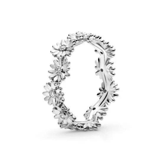 

FAHMI 100% 925 Sterling Silver 198799C01 Sparkling Daisy Flower Crown Ring Simple Romantic Original Women's Jewelry