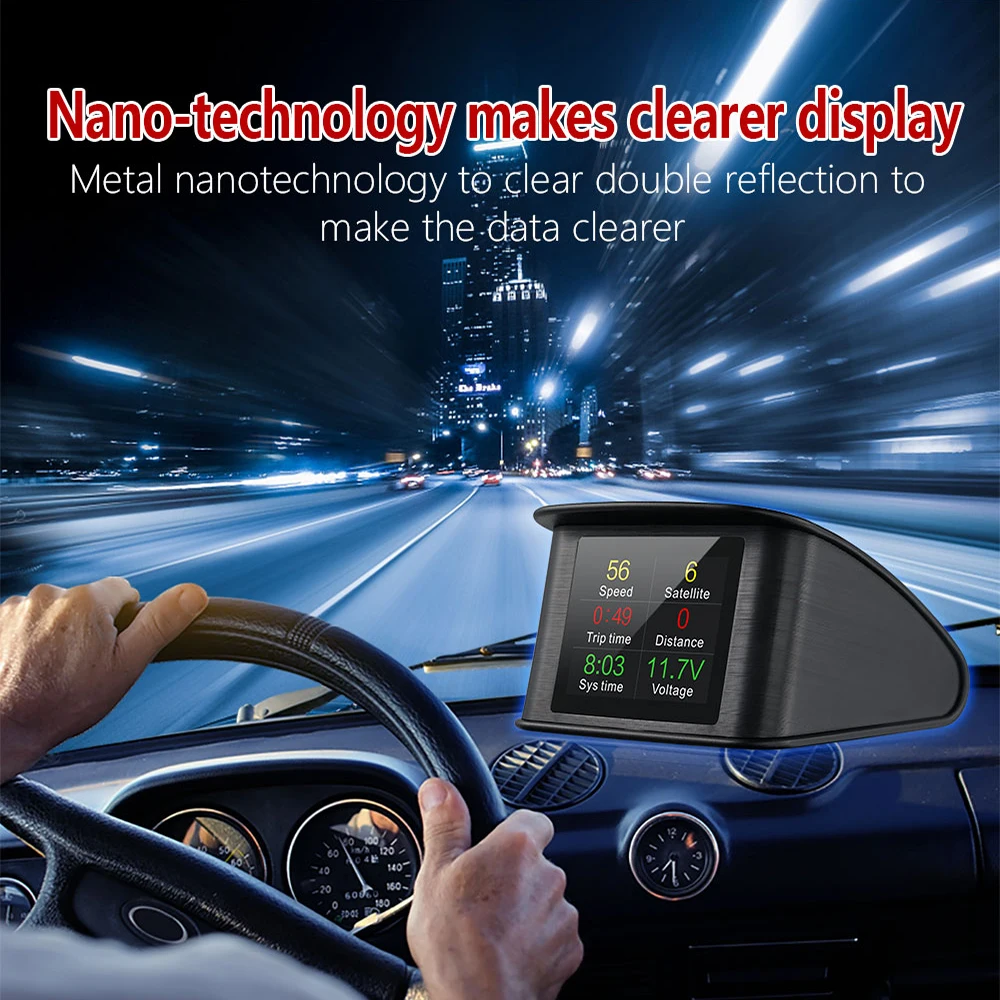 OBD GPS автомобильный HUD Дисплей Цифровой Автомобильный измеритель скорости