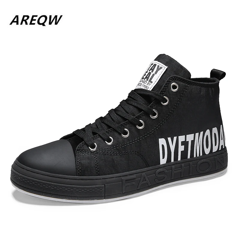 

2019 New Men's Shoes Spring and Autumn Trend To Help Canvas Shoes Korean Version of The Wild Casual Shoes Solid Color Breathable
