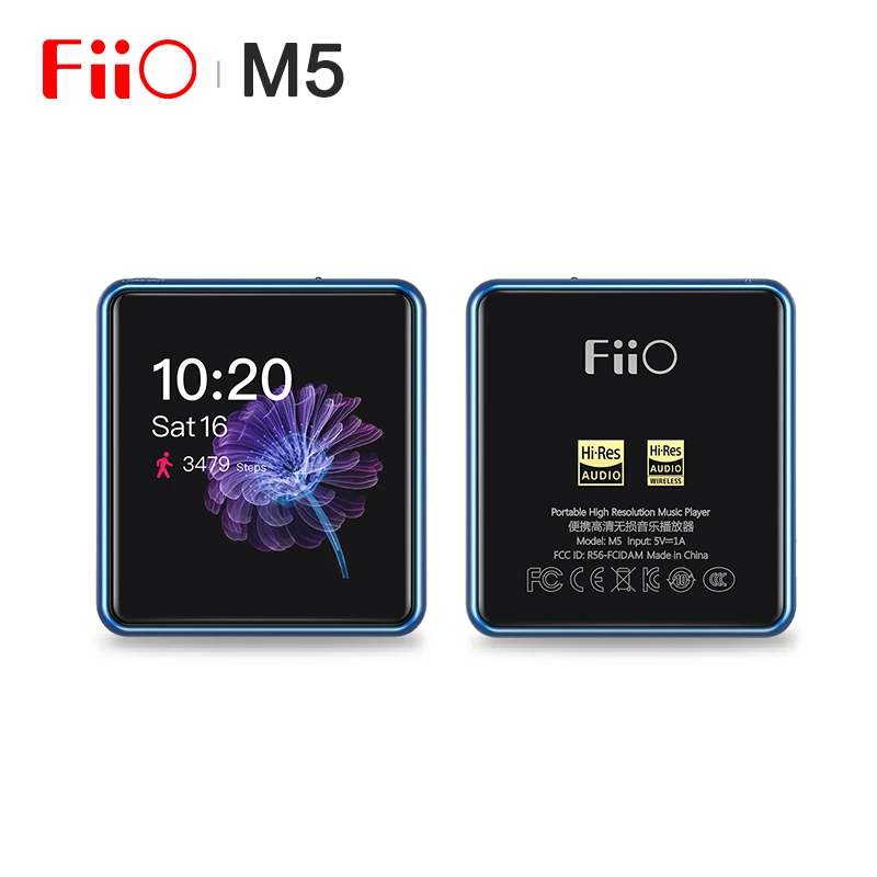  FiiO M5 HiFi Audio AK4377 384kHz-32bit/DSD128 Lossless Hi-Res Bluetooth Portable Music Player MP3 U
