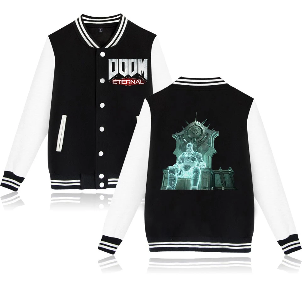 2016 Latest The Legend DOOM Baseball Uniform Men/Women Plus Size Jacket Cotton Tracksuit Hoodies Hip Hop Brand Clothing