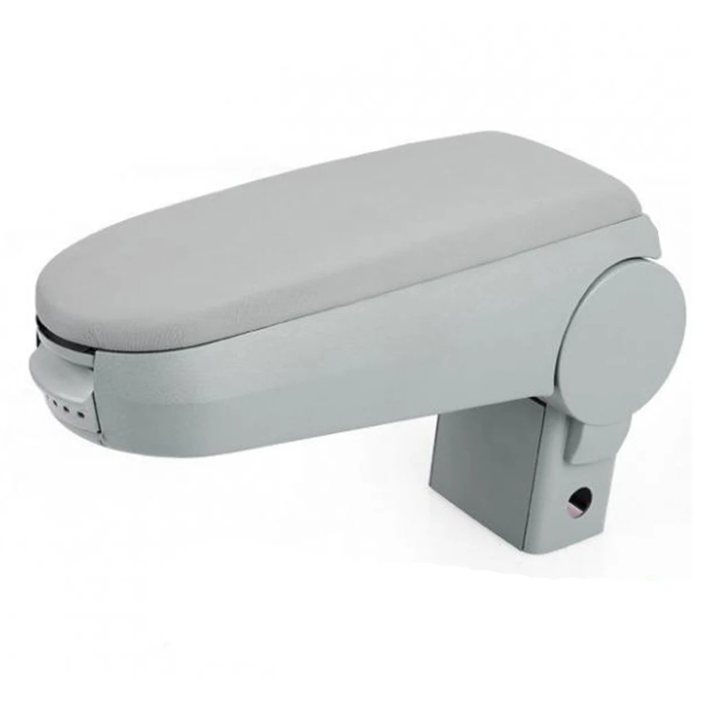 Gray Leatherette Center Console Armrest Box For 1998-2007 VW Volkswagen Golf 4 Bora MK4