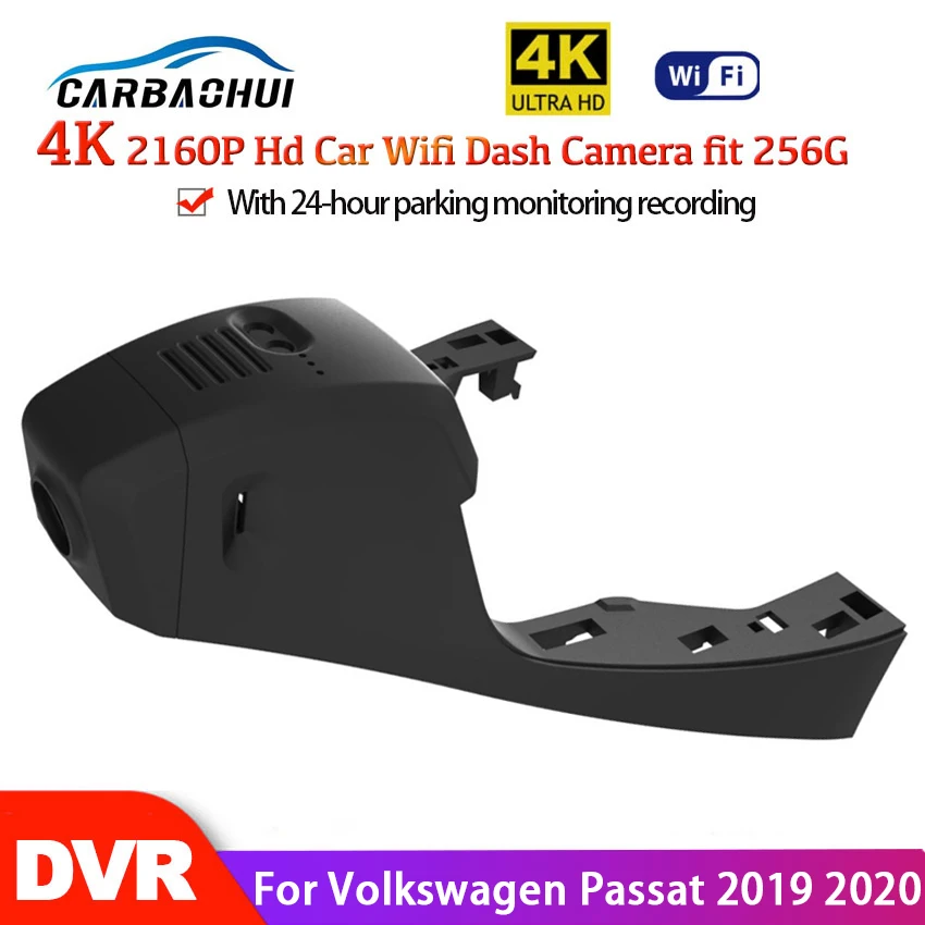 

4K Hidden Car DVR Wifi Video Recorder Dash Cam For Night Vision Control Phone APP Full HD 2160P For Volkswagen Passat 2019 2020