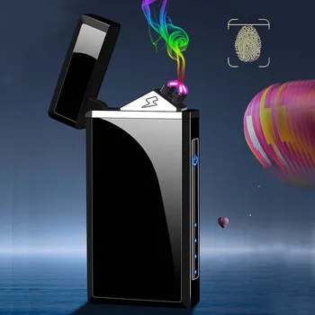 

2020 Double Arc Electronic Lighter USB Rechargeable Cigarette Lighter Windproof Electric Plasma Arc Lighter for Cigar Men Gifts