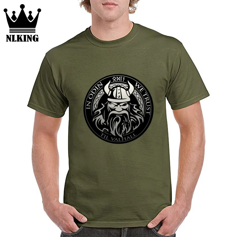 Cool Vikings Sons Of Odin Valhalla T-shirt For Men Plus Size Cotton Team Prometheus Short Tee Shirt Streetwear Awesome Camiseta | Мужская
