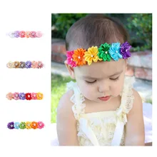 Стиль года, европейский и американский цвет, шелковая ткань, цветок, детская лента для волос, детские головные уборы, детские украшения, AliExpress
