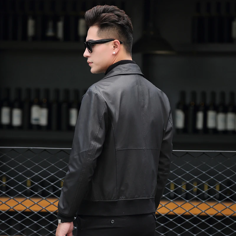 

Genuine Leather Jacket Autumn Winter Jacket Men Real Sheepskin Coat Mens Jackets and Coats Veste Homme P-D8228C MY1321
