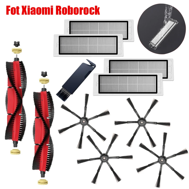 

HEPA Filter Main Brush Mop Cloth Side Brush For XiaoMi Roborock S50 S51 S55 S5 Max S6 S60 S6 Pure S6 MaxV E25 E35 Vacuum Parts