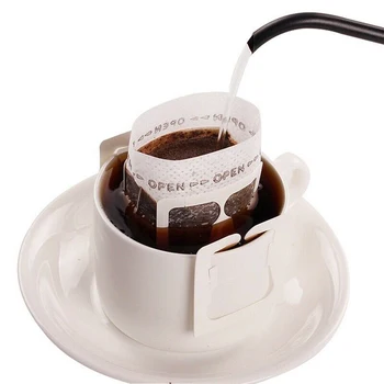 

50Pcs Portable Coffee Filter Paper Bag Hanging Ear Drip Coffee Bag Single Serve Disposable Drip Useful