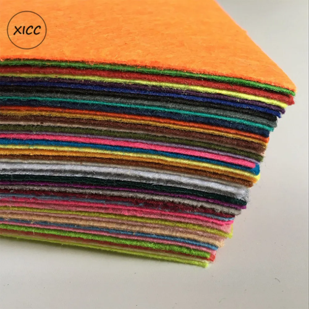 Non Woven Wool Felts Fabric Home Decoration Pattern Bundle For Sewing Dolls Crafts 40pcs 15x15cm Handmade DIY Felt 1mm
