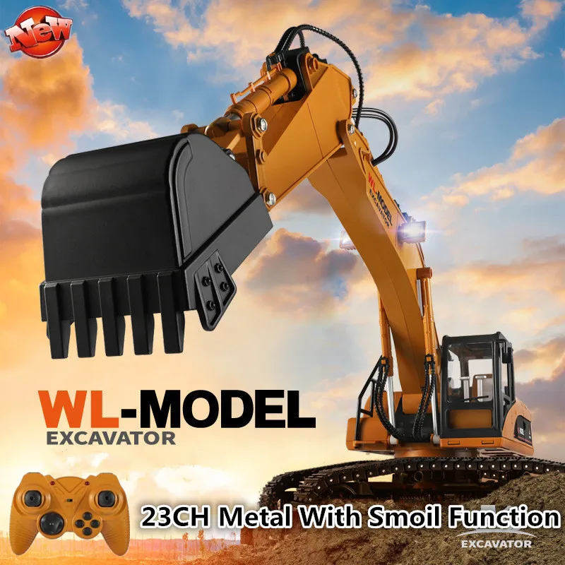 Remote Control Excavator Backhoe 68cm 23ch Alloy Truck Car AliExpress
