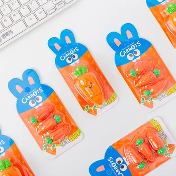 

Creative Carrot Eraser Cute Writing Drawing Rubber Pencil Erasers Stationery For Kids Toy Gifts school suppies
