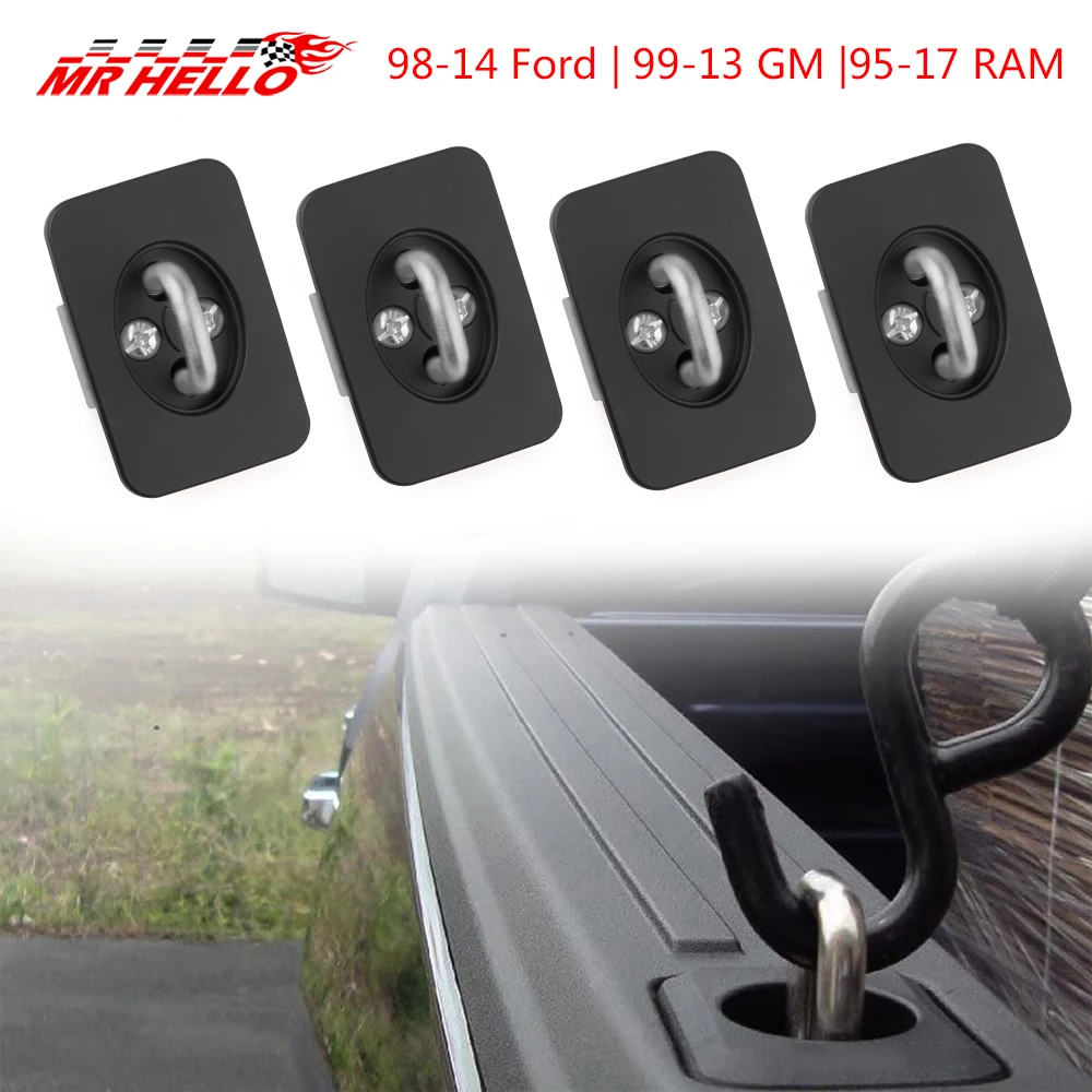 

4 шт., выдвижные анкеры для 98-14 Ford | 99-13 GM | 95-17 RAM, аксессуары для пикапа, грузовика, автомобиля, анкер