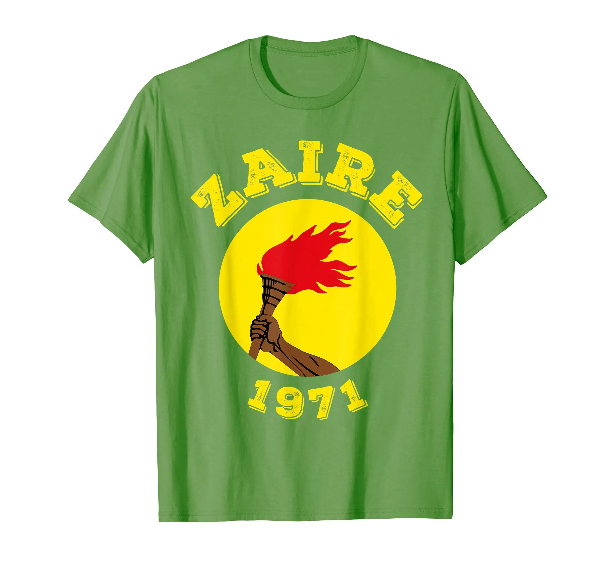 Vintage Zaire T-Shirt Flag Design Adult Clothes Popular Crewneck 100% Cotton Tees Tops Summer O Neck |