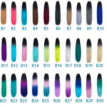 ZYR Сенегальские волосы Омбре синтетические высокотемпературные волокна крючком косы парики 20 дюймов 100 г 40 подставки