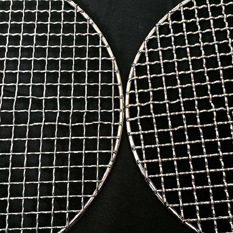 304 Stainless Steel Round BBQ Grill Wire Mesh Home Roast Nets Bacon Grill Tool Iron Net Non-stick Barbecue Accessories Mat Grid