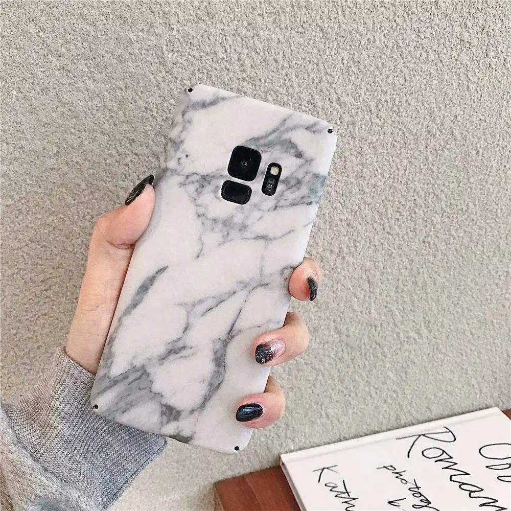 3 Жесткий ПК Мрамор чехол для телефона для samsung Galaxy S10 S9 S8 плюс S10E S7 Edge Note 9 8 10 Plus чехол накладка ультра тонкий Пластик оболочки - Цвет: 3