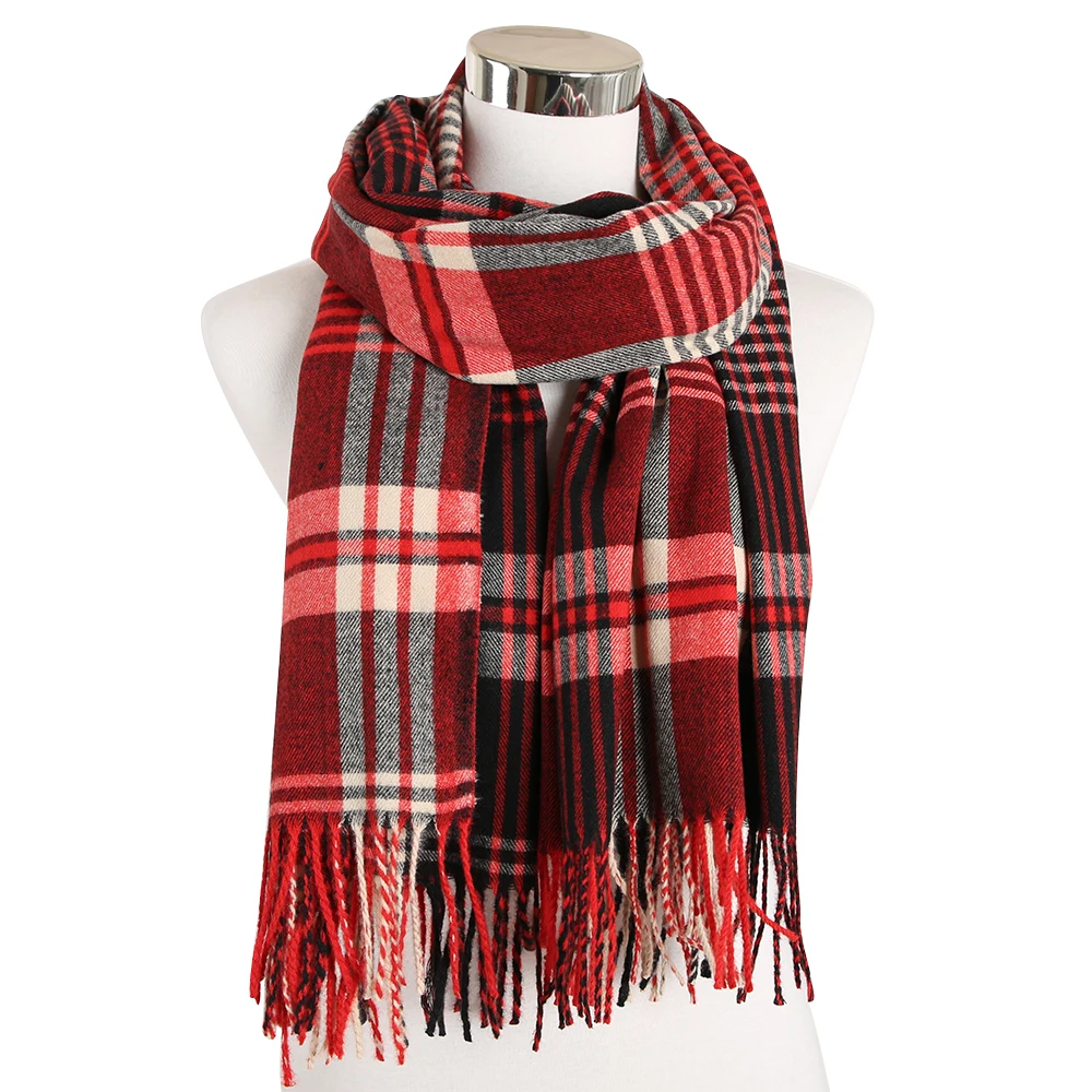 FOXMOTHER/, осенне-зимний теплый женский кашемировый шарф, палантин с бахромой, белый, розовый, клетчатый палантин шаль foulard femme