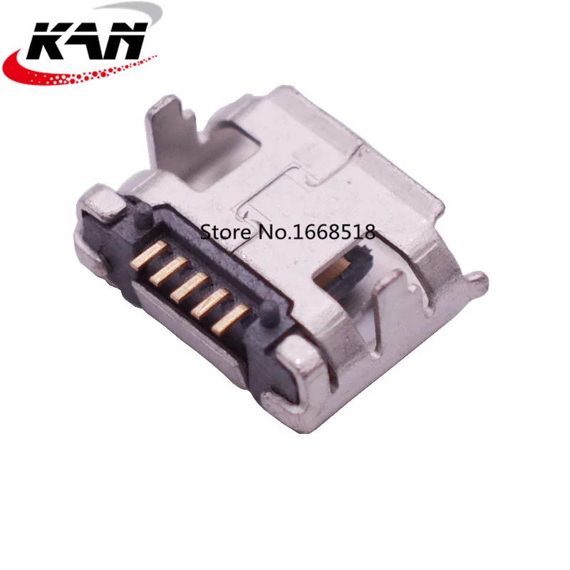 20pcs micro USB mini connector 5pin DIP2 7.2mm short pin 5P Data port