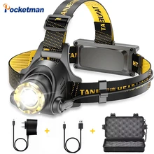 

New Led Headlamp Head Flashlight Outdoor Night Fishing Light Miner's Lamp Zoom Headlight Long-range Headlamp Built-in battery