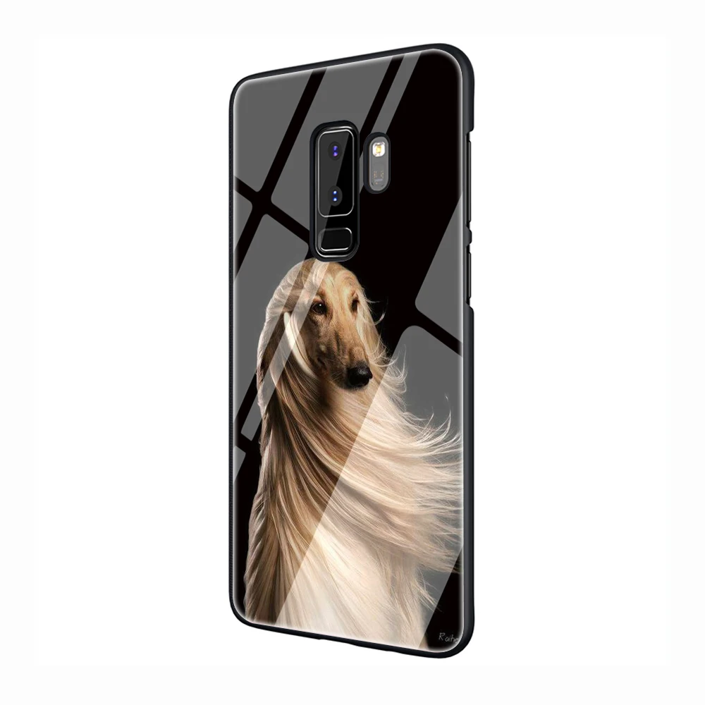 EWAU собака Стекло чехол для телефона для samsung Galaxy S7 8 9 10Plus Note8 9 A10 20 30 40 50 60 70 - Цвет: G8