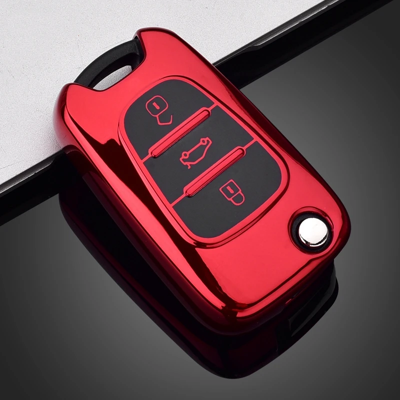 Car Key Case For Kia Sportage Rio 3 Soul Optima Ceed Pro K5 K2 Pride For Hyundai i20 i30 ix20 ix35 elantra accent shell cover key case key case cover car key shell