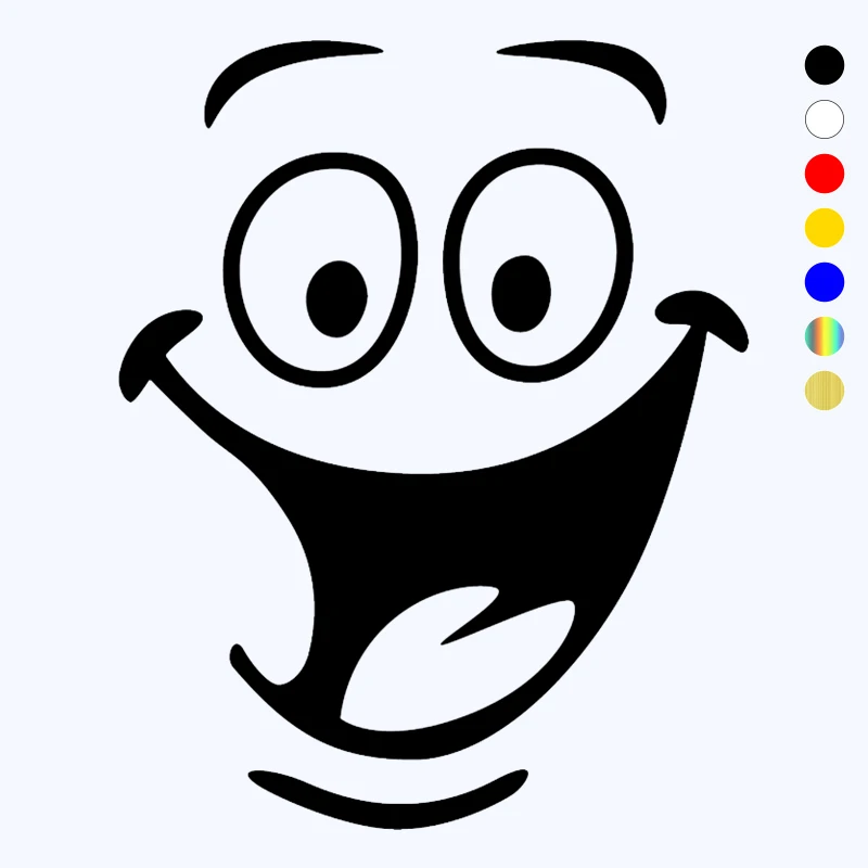 

CK2427#15*19cm Smile funny car sticker vinyl decal white/black car auto stickers for car bumper window car decorations