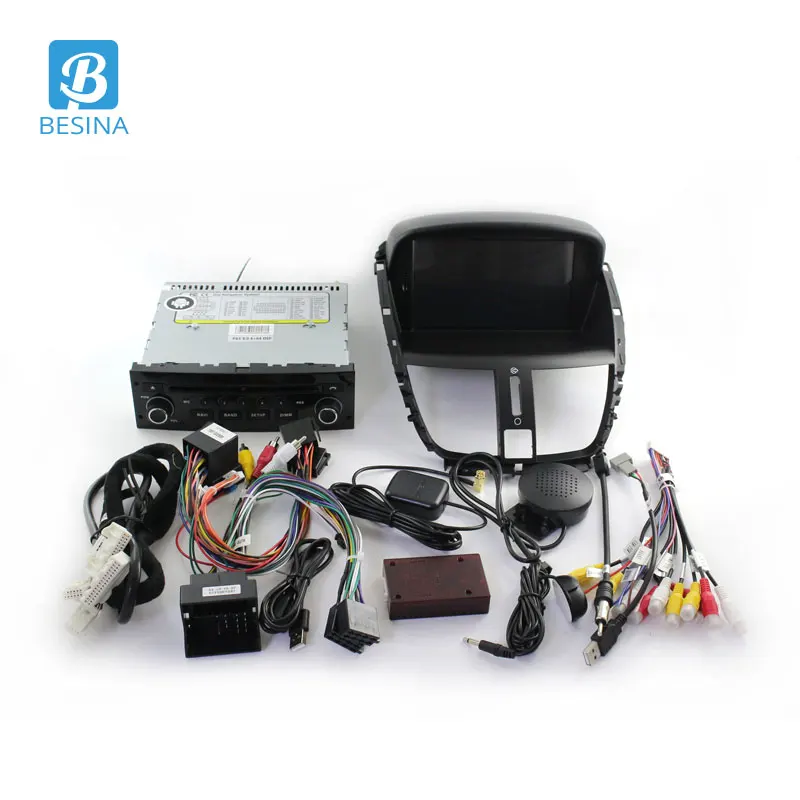 Автомобильный DVD плеер Besina 1 Din радио Android 10 0 для Peugeot 207 207CC 2007 2014 Wi Fi GPS навигация