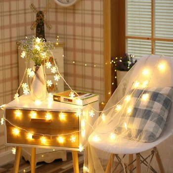 

Snowflake String Fairy Lights Battery Operated Christmas Tree Home Party Decor Best Price