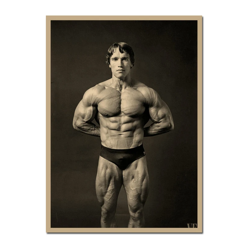 Canvas Print Arnold Schwarzenegger Retro Poster Bodybuilding Motivational For Living Room Decor Bar Decoration-011 | Дом и сад