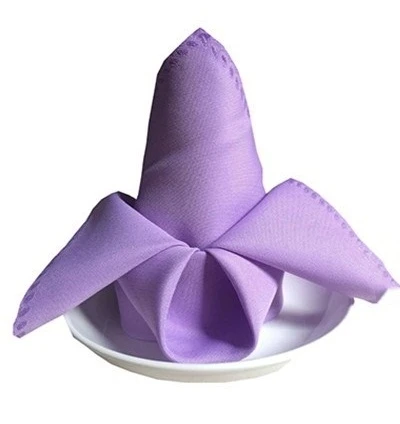 Light Purple 6 шт. в упаковке, однотонная салфетка, 48x48 см, маленькое тисненое кружево ручной резки, легко стирается при машинной стирке - Цвет: Light Purple