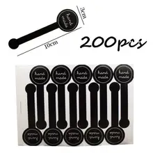 

50%HOT200Pcs Hand Made Long Sealing Pastes Stickers Gift Packaging AdhesiveS1 LabelS1