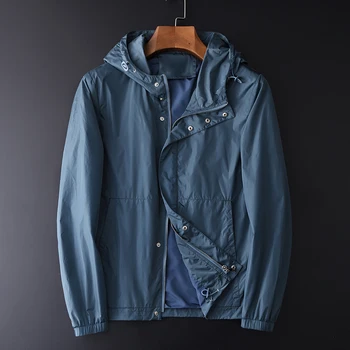 

New Hooded Male Jackets Luxury Soft Silky Slim Mens Jackets And Coats Plus Size 3xl 4xl Hight Quality Fashion Man Jackets