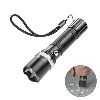

BRELONG LED Strong Light Flashlight With Attack Head Aluminum Alloy Outdoor Self-Defense Tactical Torch for Riding Camping