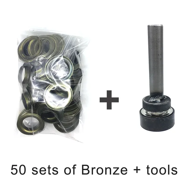 (14mm17mm20mm)50 sets Eyelet Buttons and Installation Tools  Shower curtain holes Rivets Hole Metal Eyelets DIY Tablecloth holes 50 sets and tools