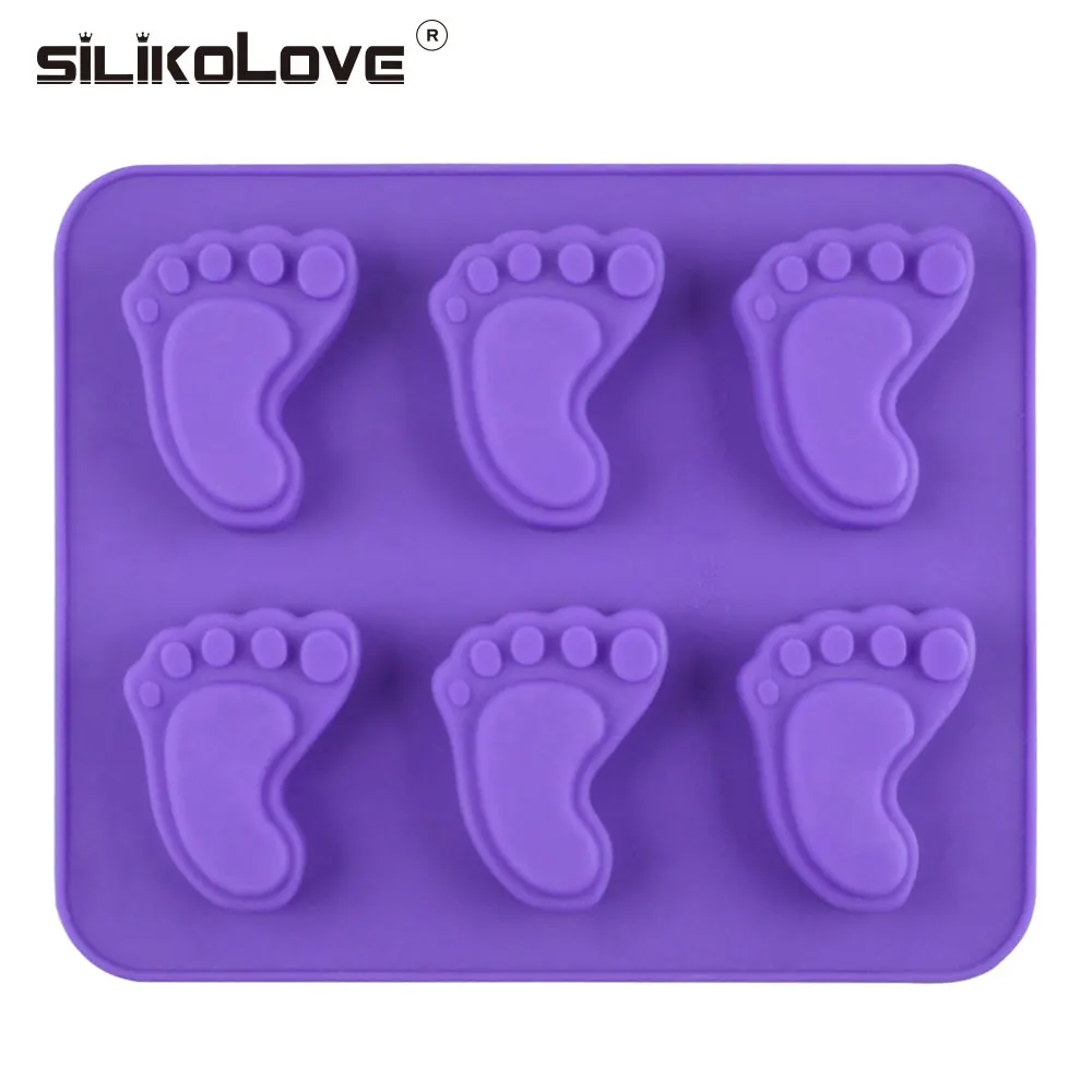 Silikolove 3D стопы Форма силиконовая форма для шоколада торт выпечки инструменты