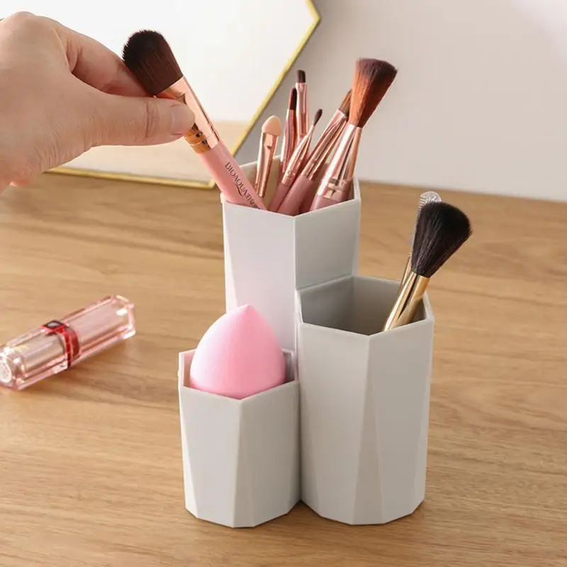 3 Lattices Makeup Brush Holder Storage Box Table Organizer Makeup Nail Polish Cosmetics Box Pen Holder Make Up Tools Kit 3 Lattices Makeup Brush Holder Storage Box Table Organizer Makeup Nail Polish Cosmetics Box Pen Holder Make Up Tools Kit